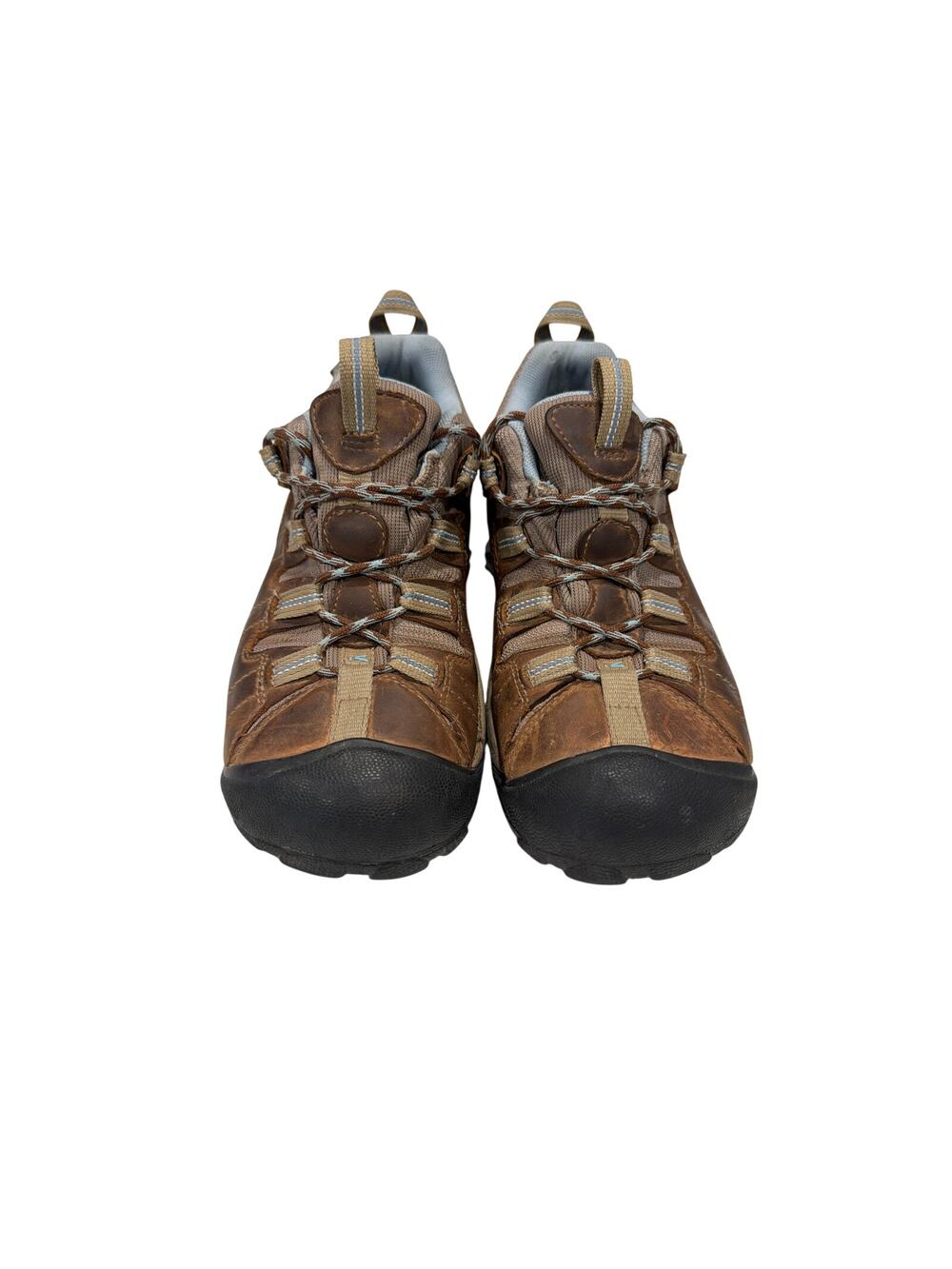 KEEN Size 8 Women's Targhee II hiking shoes Brown Leather reinforced rubber toe